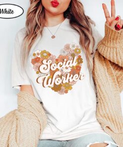 Wildflower Social Worker Shirt Advocate Support Empower Retro Shirt For Social Worker Social Worker Gift QFYY040303