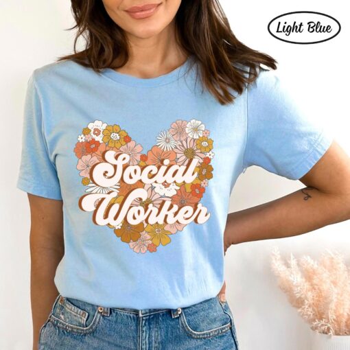 Wildflower Social Worker Shirt Advocate Support Empower Retro Shirt For Social Worker Social Worker Gift QFYY040303 - Image 5