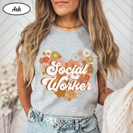 Wildflower Social Worker Shirt Advocate Support Empower Retro Shirt For Social Worker Social Worker Gift QFYY040303 - Image 7