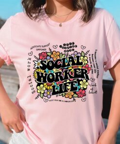 Wildflower Social Worker Shirt Advocate Support Empower Retro Shirt For Social Worker Social Worker Gift UKTD100310