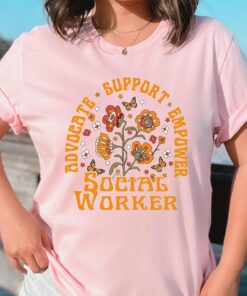 Wildflower Social Worker Shirt Advocate Support Empower Retro Shirt For Social Worker Social Worker Gift