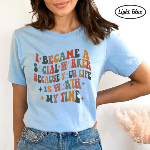 Wildflower Social Worker Shirt I Became Social Worker Because Your Life Is Worth My Time Retro Shirt For Social Worker Social Worker Gift - Image 5